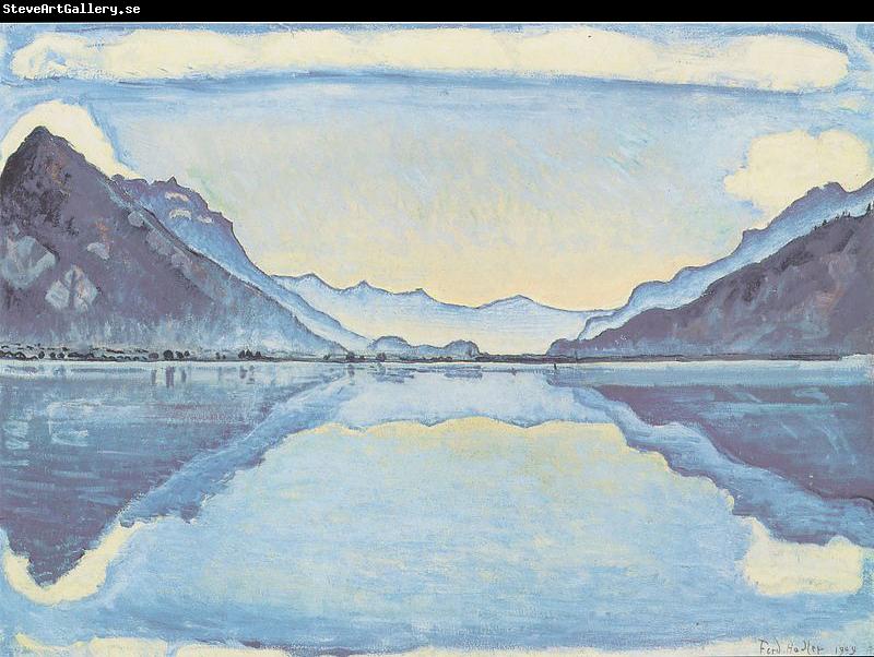 Ferdinand Hodler Thunersee mit symmetrischer Spiegelung